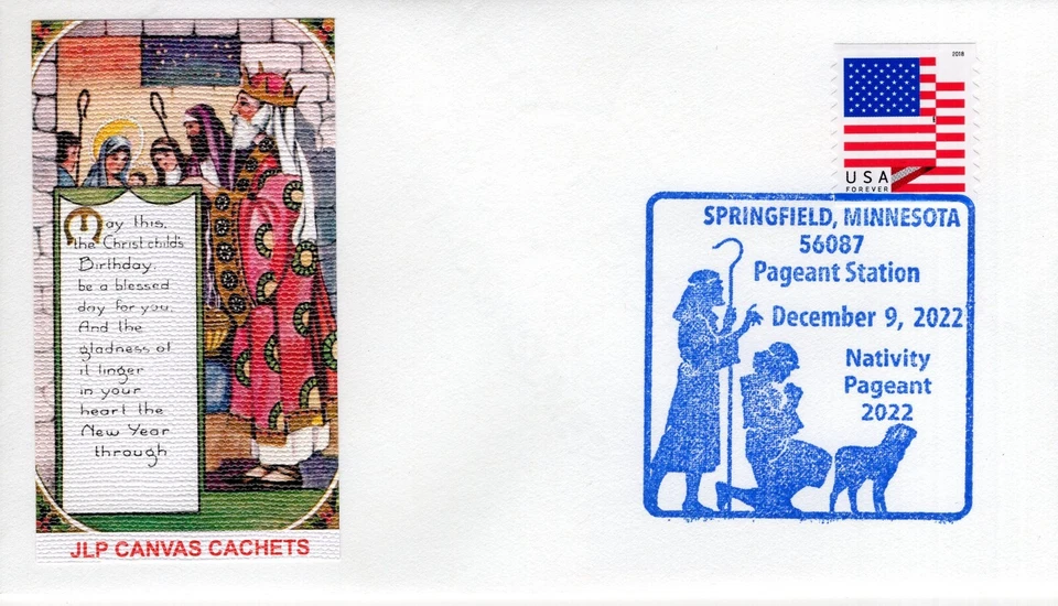 NATIVITY PAGEANT STATION,  SPRINGFIELD, MN,   2022  FDC17241 - Image 1 of 1