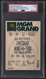 1996 Mike Tyson vs. Frank Bruno Ticket Tupac Shakur Attends Road To Glory PSA 5 - Bild 1 von 2