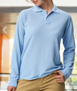AMBRE l Traditional Long Sleeve Polo l Unisex - Picture 1 of 16