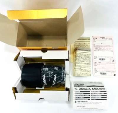 Camera Lens Sigma 70-300MM F4-5.6 DL Macro Super AF /Box/Hood/Manual - Image 1 of 4