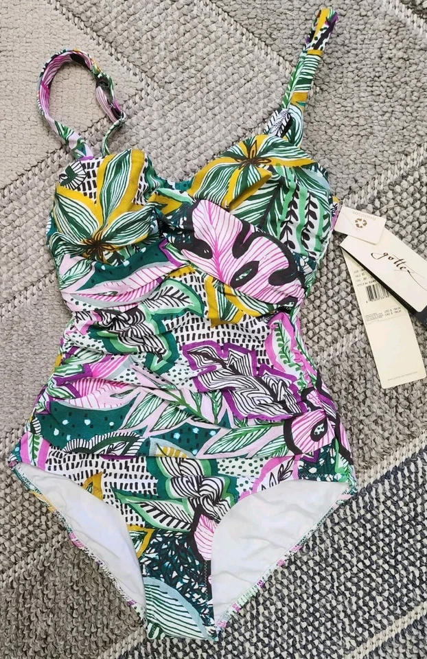 Traje de baño de una pieza Profile by Gottex Tropic Boom frente torcido copa D, talla 6D $154 Foto 1 de 4