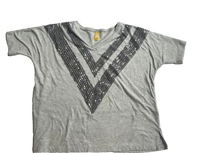 Camiseta Lole Atlética Diseñador Secuencia Gris Jaspeado Mezcla Algodón Talla Grande  Foto 1 de 4