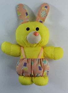 Peluche vintage anni 80 Dan Brechner giallo coniglietto da spiaggia 7" co anni 80 - Foto 1 di 3