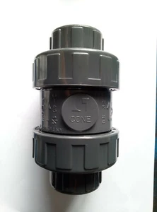VALVOLA RITEGNO PVC DA 1" 1/2 NON RITORNO PISCINA ACQUEDOTTO CLAPET EUROPA TUBO - Imagen 1 de 1