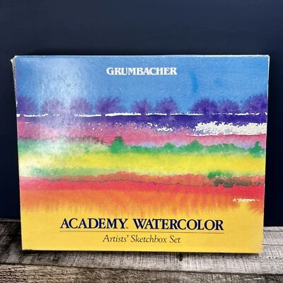 USED Grumbacher Academy Watercolors - Artist's Sketchbox Set 20/12 12 x  7.5 ml - Image 1 of 4