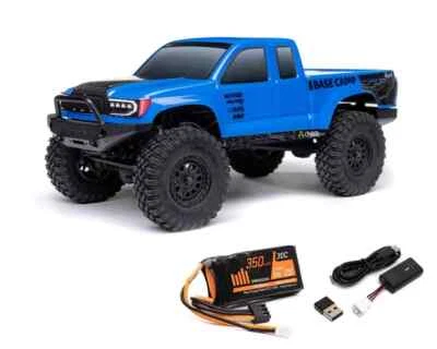 Axial SCX24 Base Camp 1/24 4WD RTR Scale Mini Rock Crawler Blue AXI-1219T2 - Image 1 of 4