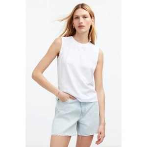 Madewell Premium Standard 03. The Muscle Tank Basics White Cotton Medium NWT - Picture 1 of 9