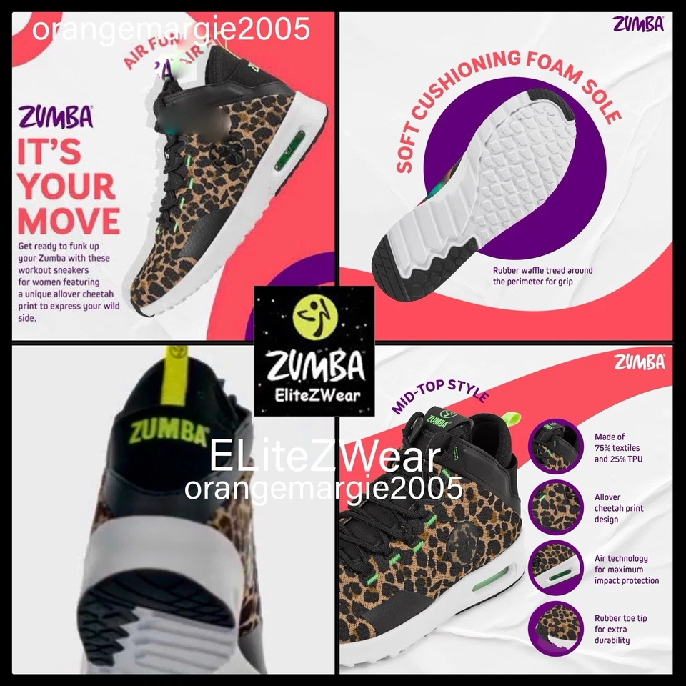 ZUMBA High Top Mid Top SHOES SNEAKERS TRAINERS DANCE! EliteZW Orlando Convention - Image 1 of 4