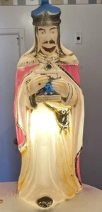 Vintage Carolina Empire Weihnachten Krippe Blasform Weiser Mann Magier König 36" hoch - Bild 1 von 7
