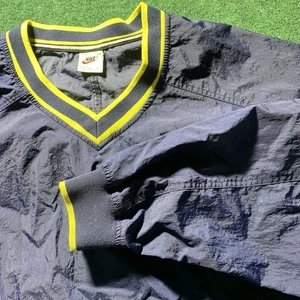 Chaqueta cortavientos Nike vintage años 90 para hombre grande azul centro Swoosh pulóver pista - Imagen 1 de 13