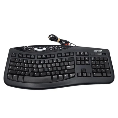 Microsoft Comfort Curve Keyboard 2000 v1.0 USB Wired Ergonomic KU-0459 Tested - Image 1 of 4
