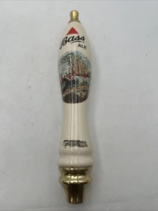 Vntg Bass Ale 12" Ceramic Beer Draft Tap Handle Fox Hunting England Rare - Picture 1 of 12