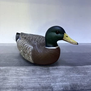 American Wildlife Mallard Duck Figurine 1995 Signed Hand Painted - Picture 1 of 11