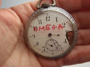 Viintage Jensen Herzer Jeck Pocket Watch with Omega 15J Movement 2 Adjust RARE - Picture 1 of 18