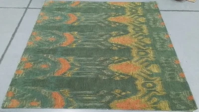 OLIVE GOLD 6'-0" x 6'-0" Broken Thread Rug, Reduced Price 1172780232 IKT464B-6SQ - Image 1 of 4