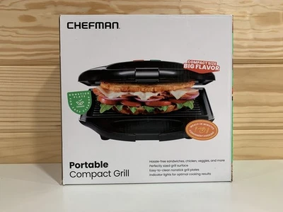 Parrilla compacta portátil Chefman, placas de parrilla antiadherentes Foto 1 de 2