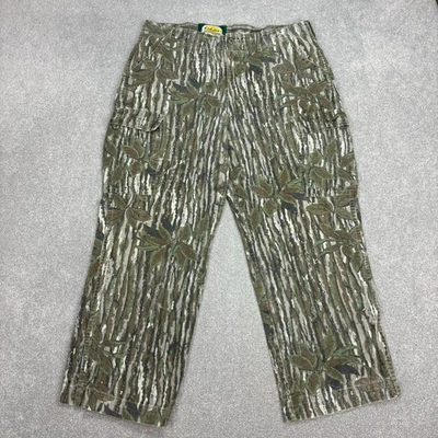 Pantalones Realtree Adulto 36x28 Marrón Carpintero Lona Camuflaje Y2K Pantalones Ropa de Trabajo Hombres Foto 1 de 4