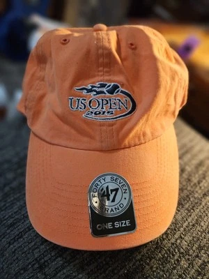 Gorra de tenis US Open 2015 - naranja, nueva con etiquetas, extensión ajustable, marca '47 Foto 1 de 4