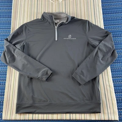 Мужской свитер Peter Millar большой серый на четверть молнии пуловер для гольфа Schuman Cheese - Изображение 1 из 4