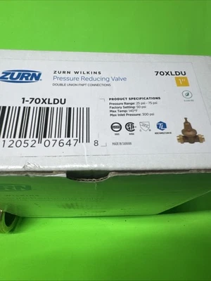 Zurn Wilkins 1" 70XL Pressure Reducing Valve Union Connection (1-70XLDU) - Image 1 of 4