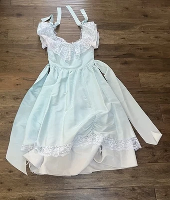 Vestido estilo tafetán fuera del hombro Gunne Sax de colección años 80 talla 11 forrado en tul Foto 1 de 4