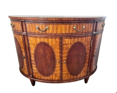 Aparador Ethan Allen Newport Caoba Easton Demi Lune Servidor Consola Buffet Foto 1 de 4
