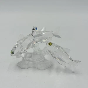 Swarovski Crystal Austria Three South Sea Fish Reef Frosted Clear 2”x3” Figurine - Bild 1 von 5