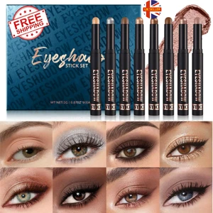 8PCS Eyeshadow Stick Set Shimmer Cream Eyeshadow Pencil Crayon Waterproof Makeup - Picture 1 of 11