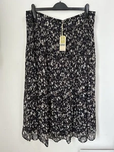 Fatface Paigton Pleated Midi Skirt Brown Beige Size 20 Regular BNWT - Picture 1 of 13