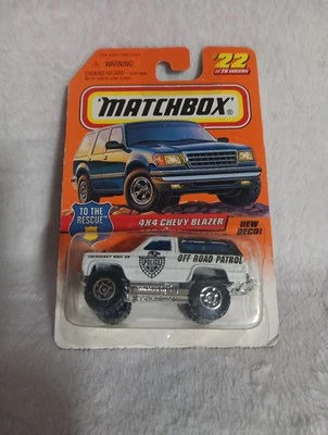 Matchbox 1999 Law & Order Series #22 Chevy Blazer White Blue MB Police Car  - Image 1 of 4