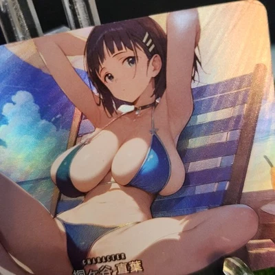 Suguha Kirigaya SAO Waifu Girl Doujin Lewd Goddess Story Holo Art Card - Image 1 of 3