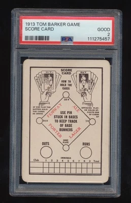 Tarjeta de puntuación del juego Tom Barker PSA 2 1913 Foto 1 de 2