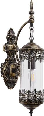 Rustic Glass Wall Sconce Mini Vintage Antique Gothic Wall Light Fixture Retro Fa - Image 1 of 4