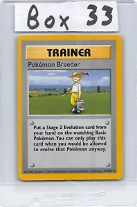 Pokemon Breeder 76/102 - SHADOWLESS RARE - Base Set - WOTC Pokémon Card - NM/LP - Picture 1 of 2