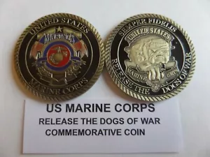 US MARINE CORPS "Release the Dogs of War", Commemorative Coin Lot of 2 Coins - Picture 1 of 8