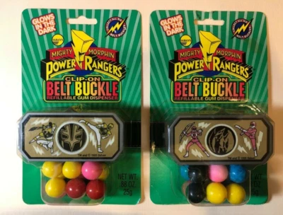 1996 年 NIP Power Ranger 带扣泡泡糖糖果容器复古 — 第 1/4 张图片