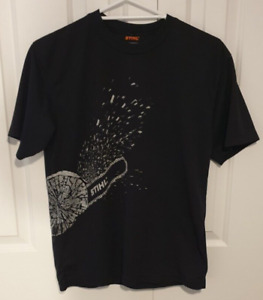 STIHL Dynamic Mag Cool Advanced T-shirt with MS 661 C-M Graphic Print Black Sz M