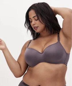 Neu mit Etikett Torrid Vintage lila 360° Back Smoothing™ Balconette BH Größe 42D Bügel - Bild 1 von 6