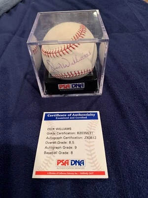 Dick Williams Signed Graded Baseball Autograph PSA/DNA  8.5 Overall Grade - Image 1 of 3