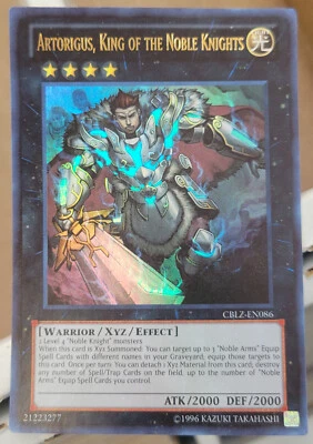 YUGIOH CBLZ-EN086 ARTORIGUS, KING OF THE NOBLE KNIGHTS ULTRA RARE NEAR MINT (NM) - Image 1 of 2