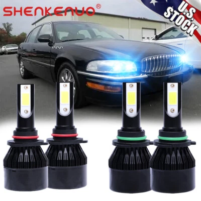 For Buick Park Avenue 1991-2005 - 8000K Blue LED Headlight Bulbs High & Low Qty4 - Image 1 of 4