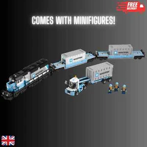 *NEW* UNBRANDED 10219 MOC Creator Expert Maersk Train Building Blocks Set Gift - Picture 1 of 6
