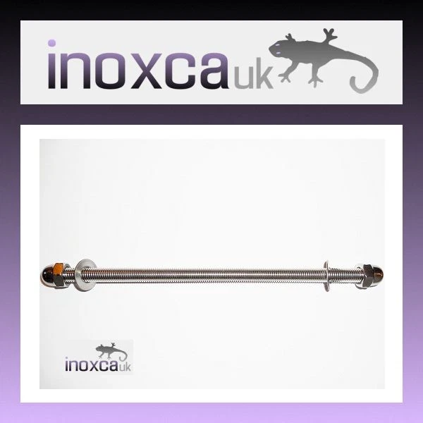 M3 M4 & M5 BORCHIE ACCIAIO INOX + DADI A CUPOLA E RONDELLE BARRA FILETTATA A2 - Immagine 1 di 1