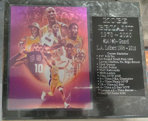 Kobe Bryant - Los Angeles Lakers statistics plaque - #2 - Updated! Cover