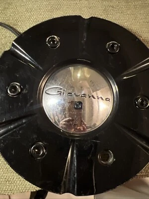 Tapa central de rueda personalizada Giovanna Wheels negro brillante/cromo # 504L174 Foto 1 de 4