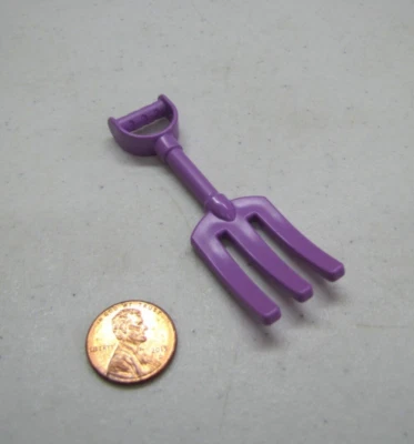 乐高 Duplo 紫色铁锹叉带手柄农场建筑挖掘生成器 — 第 1/3 张图片