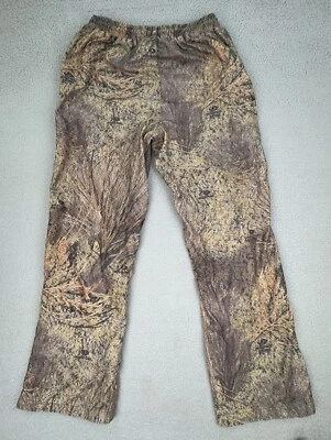 Mossy Oak Brush Camo Pants Mens L Outdoor Duck Hunting Pull On Elastic *FLAWS* - Image 1 of 4