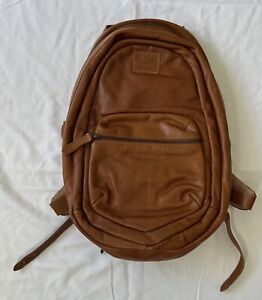 WILL Leather Goods Brown Leather Zipper Backpack Made In Mexico NEW