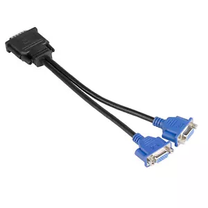DMS-59 to VGA Adapter Video Card Two Monitor Graphics Output Y Breakout Cable - Picture 1 of 6