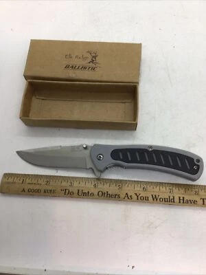 ELK RIDGE BALLISTIC 折叠野营刀 全新 防滑霜餐具 — 第 1/4 张图片
